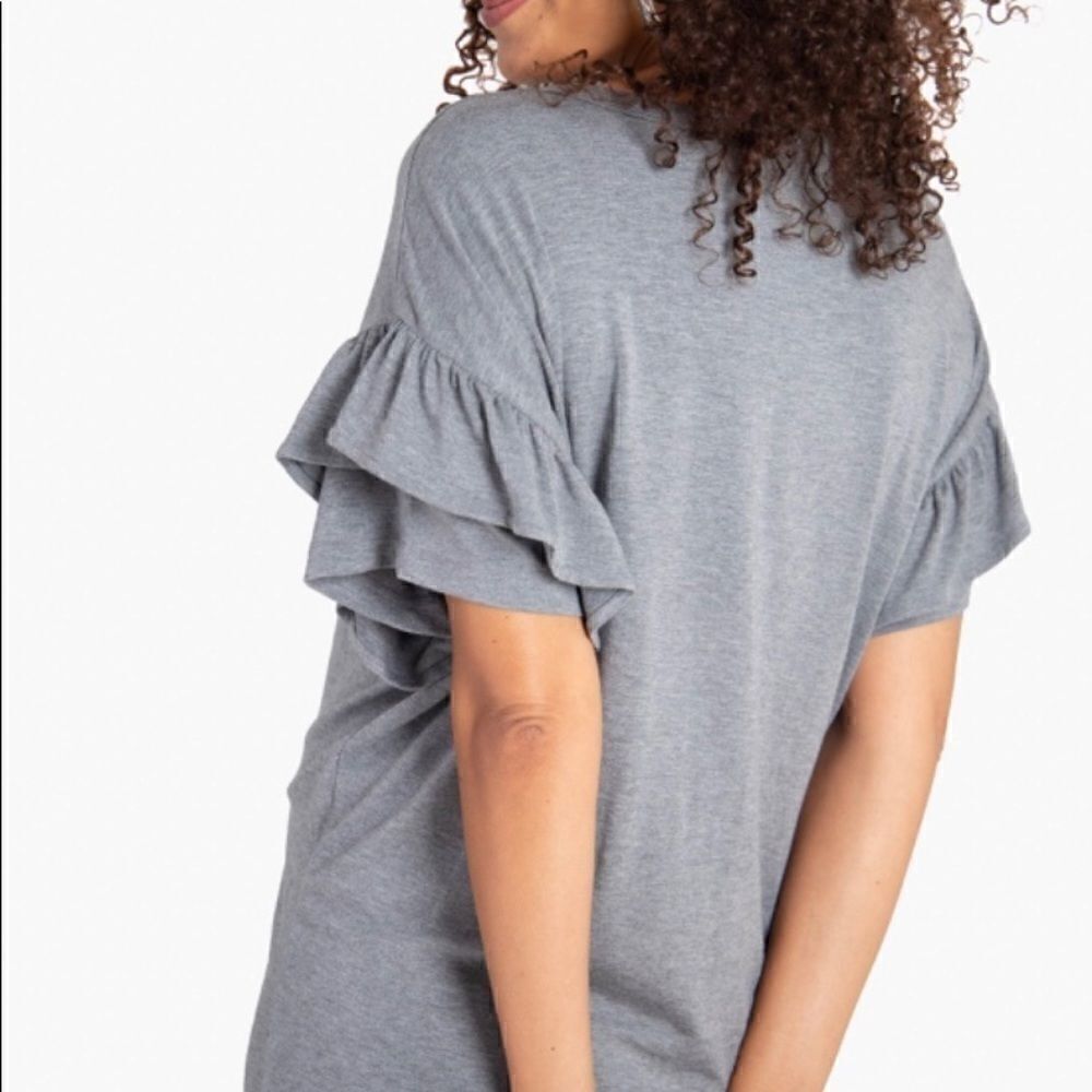 🎊Isabel Maternity sleeve T-shirt Dress -gray Size : small - Picture 4 of 11